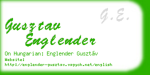 gusztav englender business card